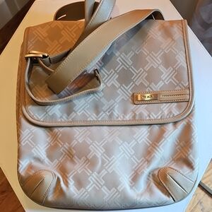 Tumi Beige Patterned Crossbody Bag